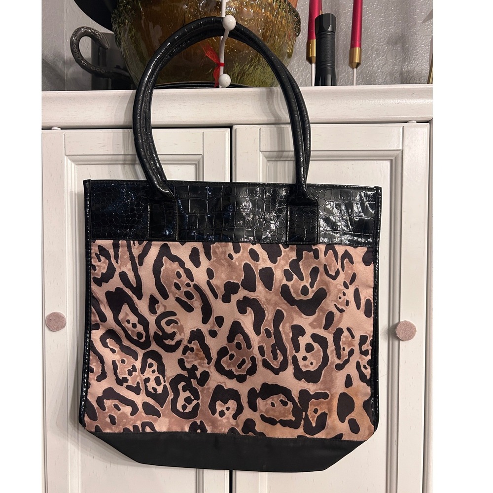 Leopard Cheetah Print Laptop Hand Bag Brown Animal Print